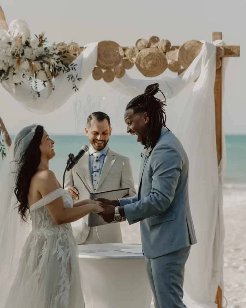 Couple Getting Married on the Beach