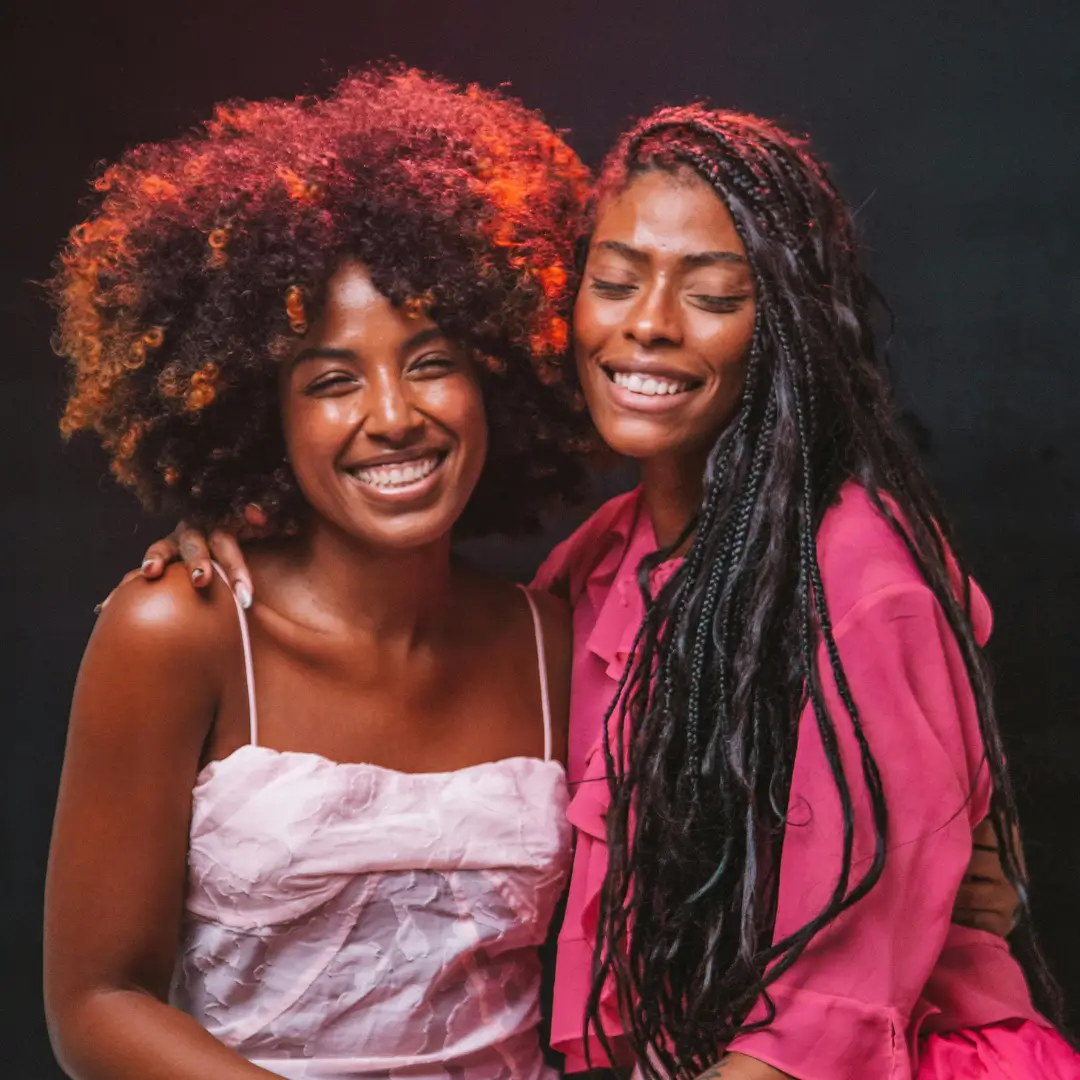 Happy African American women smiling in portrait