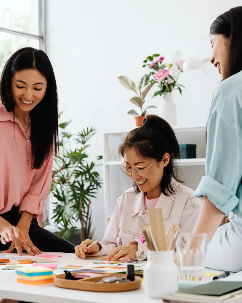 Happy Women Working Together 
