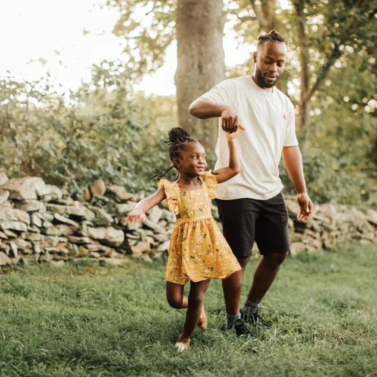 Father and Daughter Outdoors