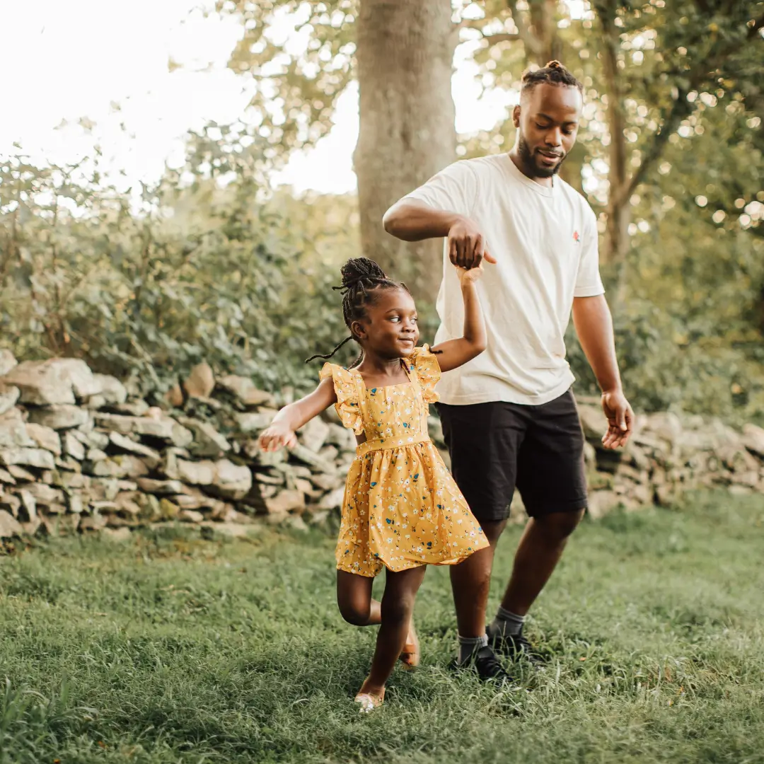 Father and Daughter Outdoors