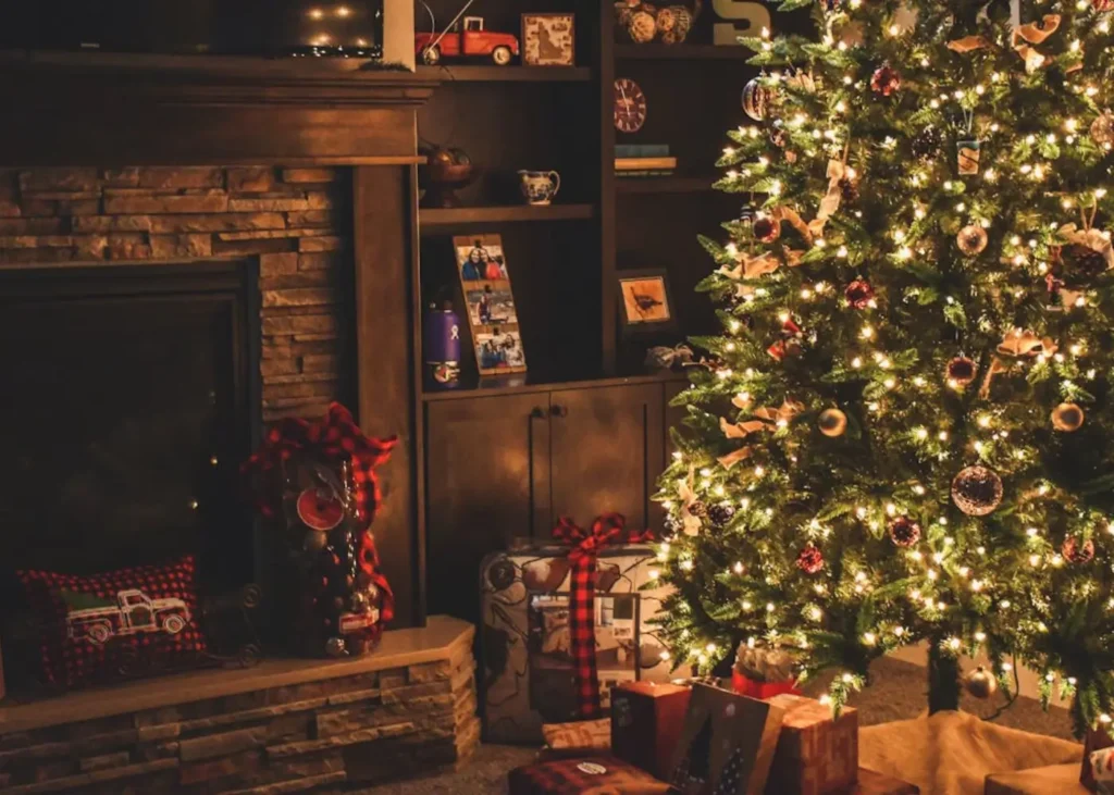 Beautiful Christmas Tree with lights