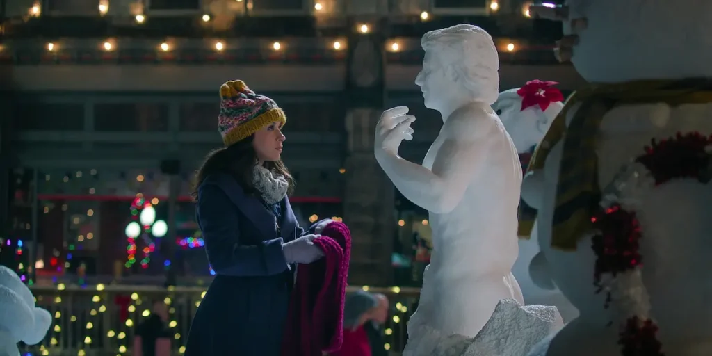 HOT FROSTY (Jan giving a scarf to a snowman)