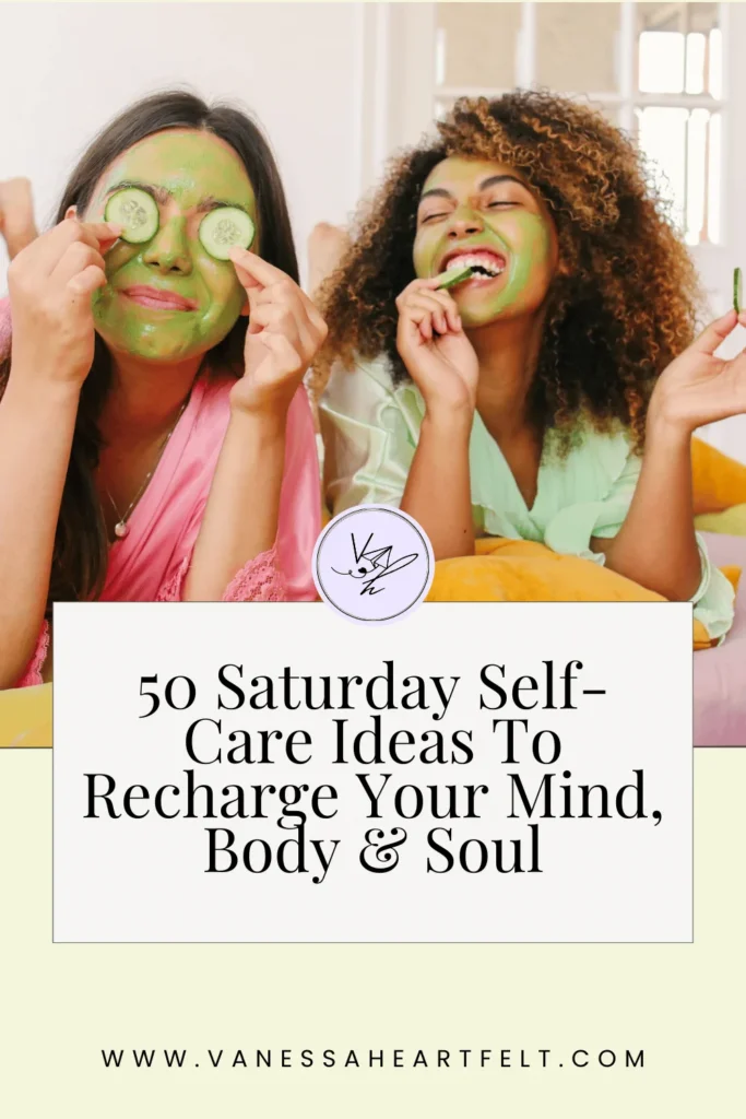 Two happy young women wearing green face beauty masks.