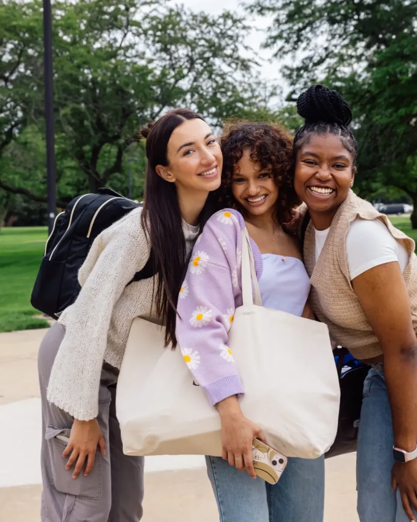 College friends hanging out together