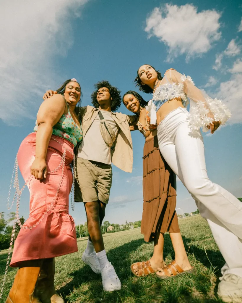 Stylish Friends at an Open Field