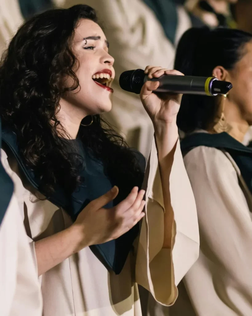 Woman Singing in the Choir