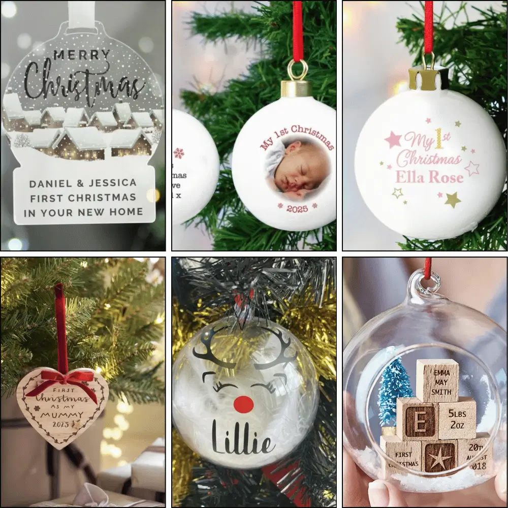 first christmas baubles