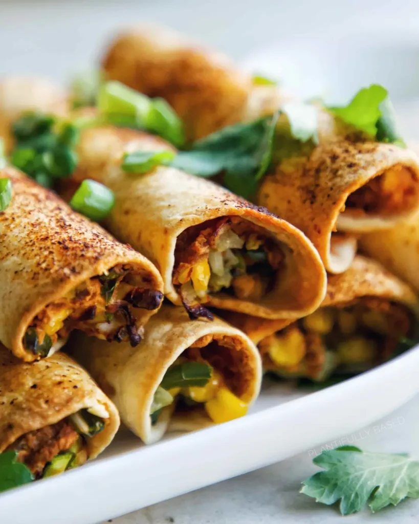 Air Fried Refried Bean & Veggie Flautas