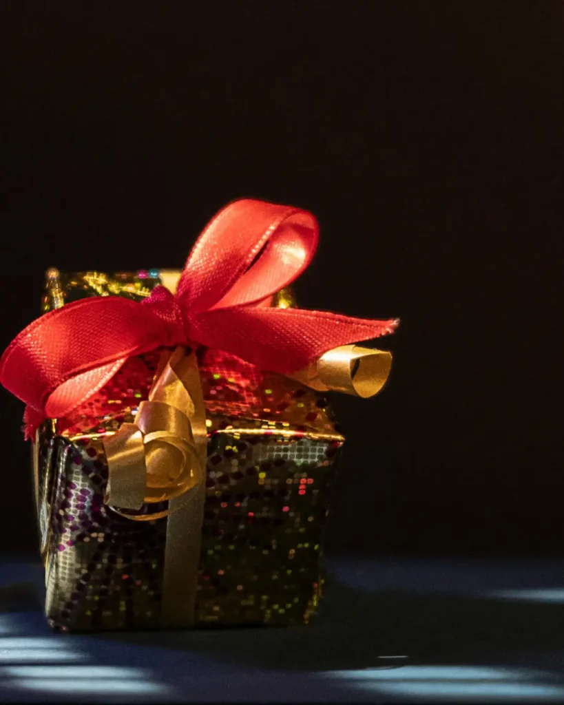 Close Up of Shiny Present