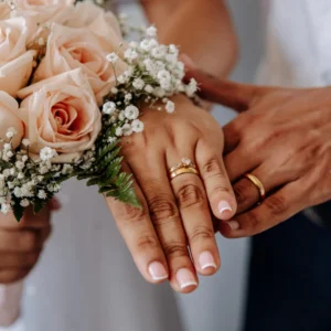 Close-up Photo of a Couple with Wedding Rings