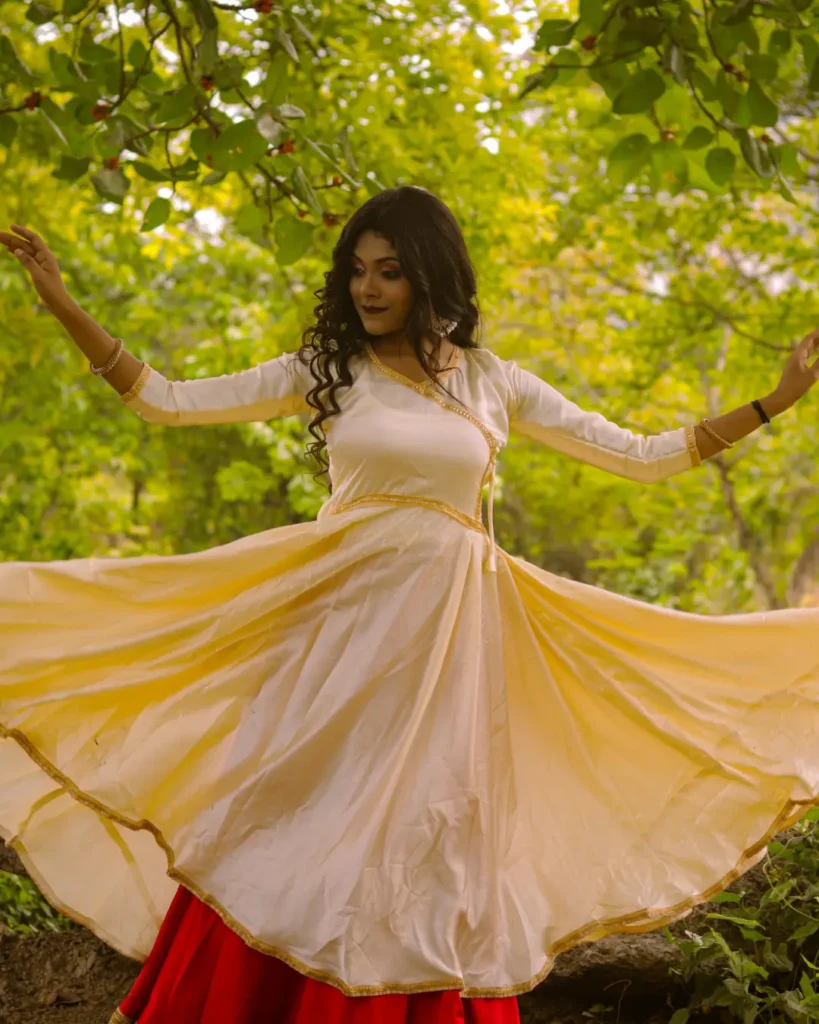 Graceful Dancer in Traditional Indian Dress