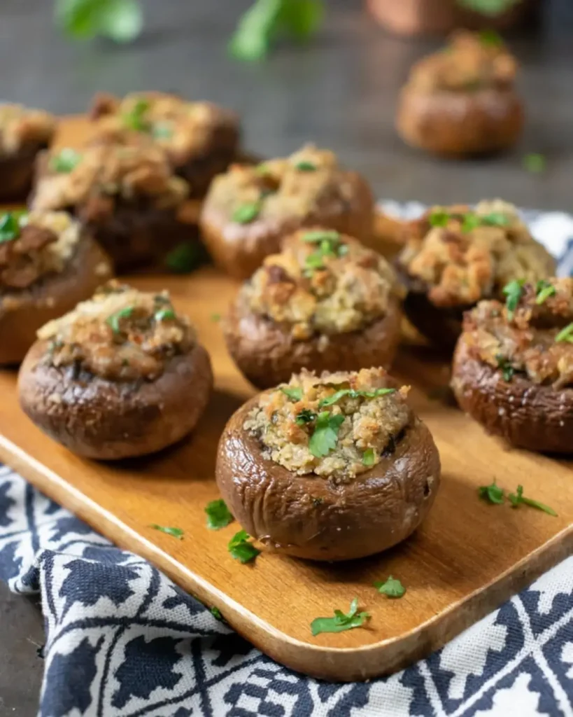 Herb and Garlic Stuffed Mushrooms