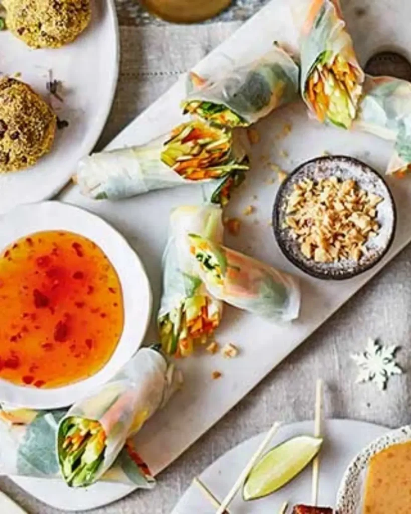 Vegan Rainbow Spring Rolls