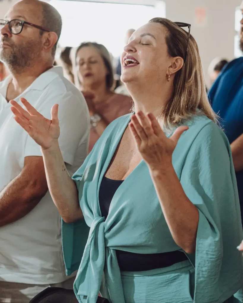 Woman with Earrings Singing
