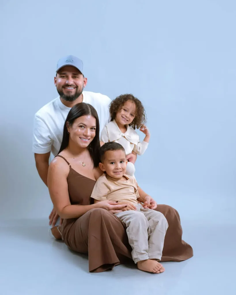 Happy Family Portrait with Two Children