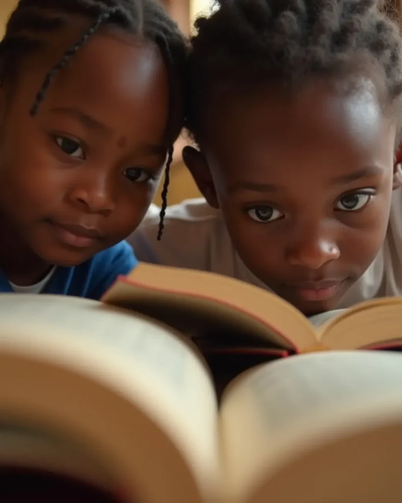 Children Reading Together in Classroom