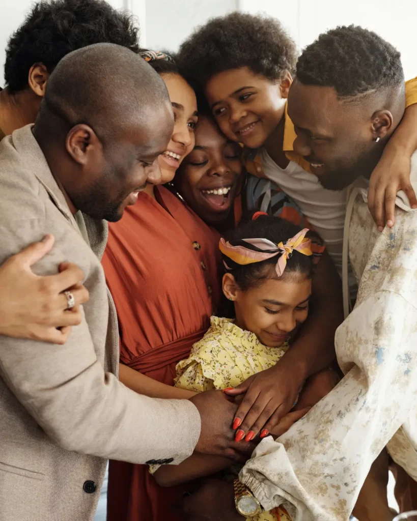 Family Gathering for a Group Hug