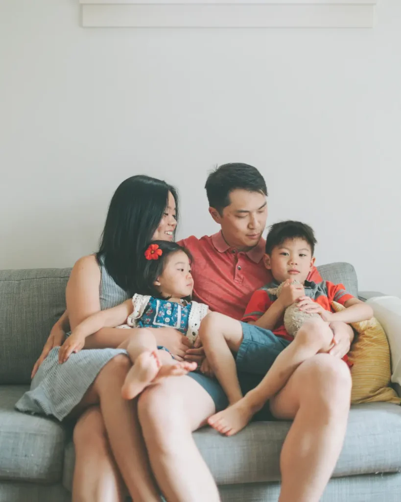 Family Sitting on the Couch