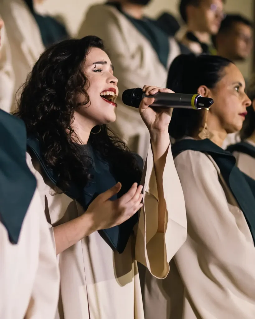 Woman Singing in the Choir