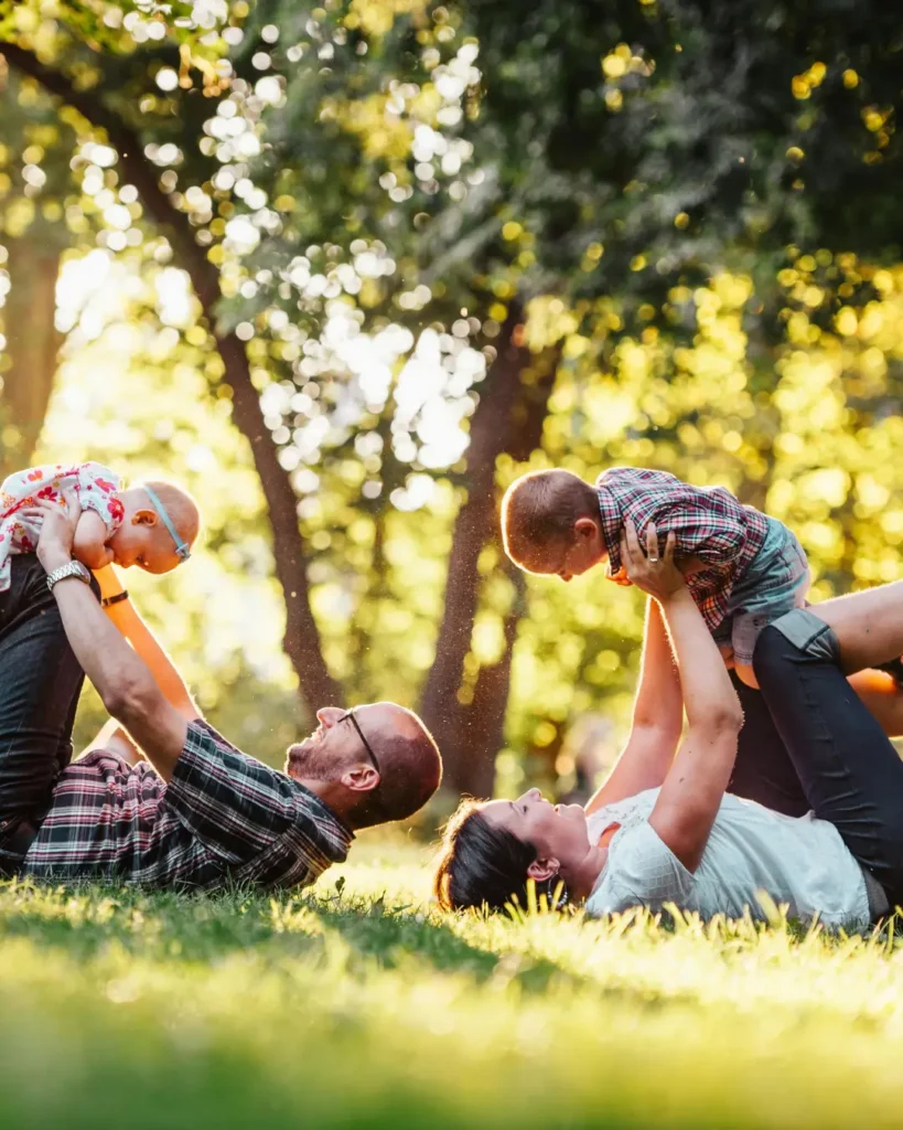 Happy Playing in Sunlit Park