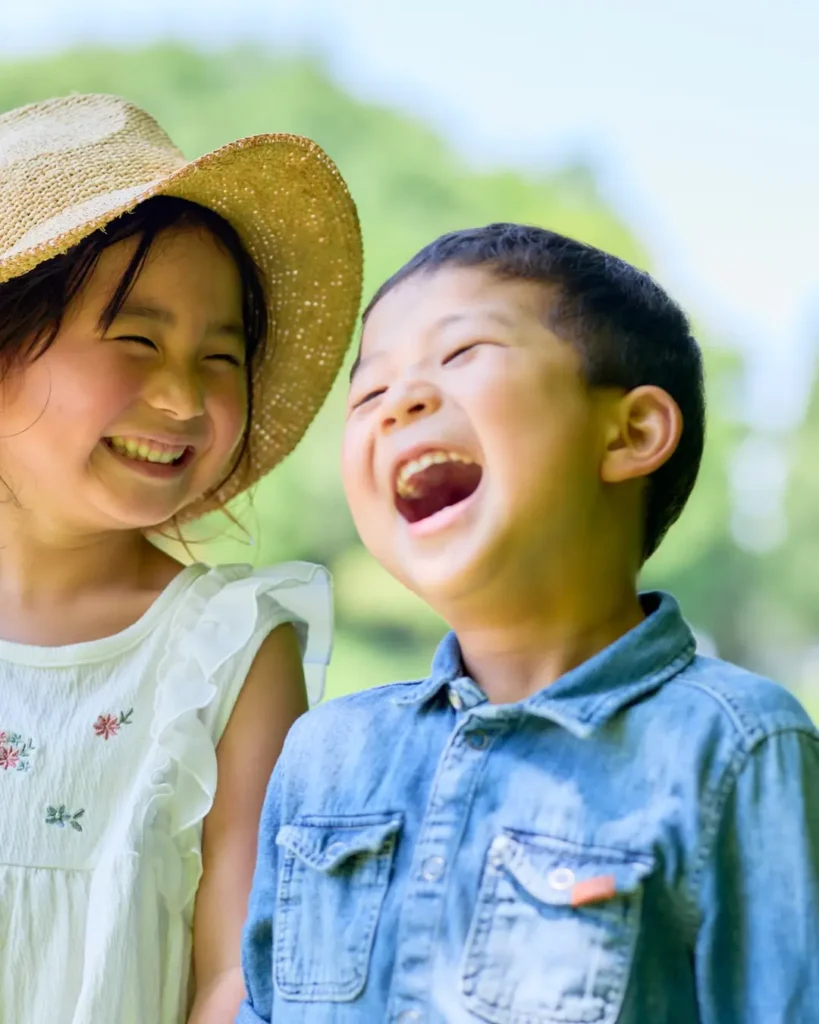 Children Laughing in Nature