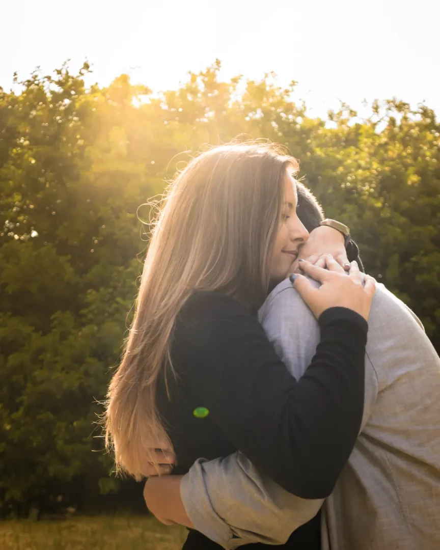 Couple Hugging Tightly
