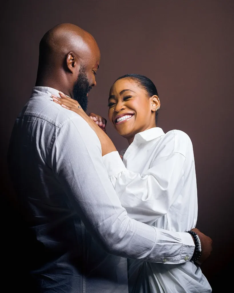 Smiling Couple Hugging