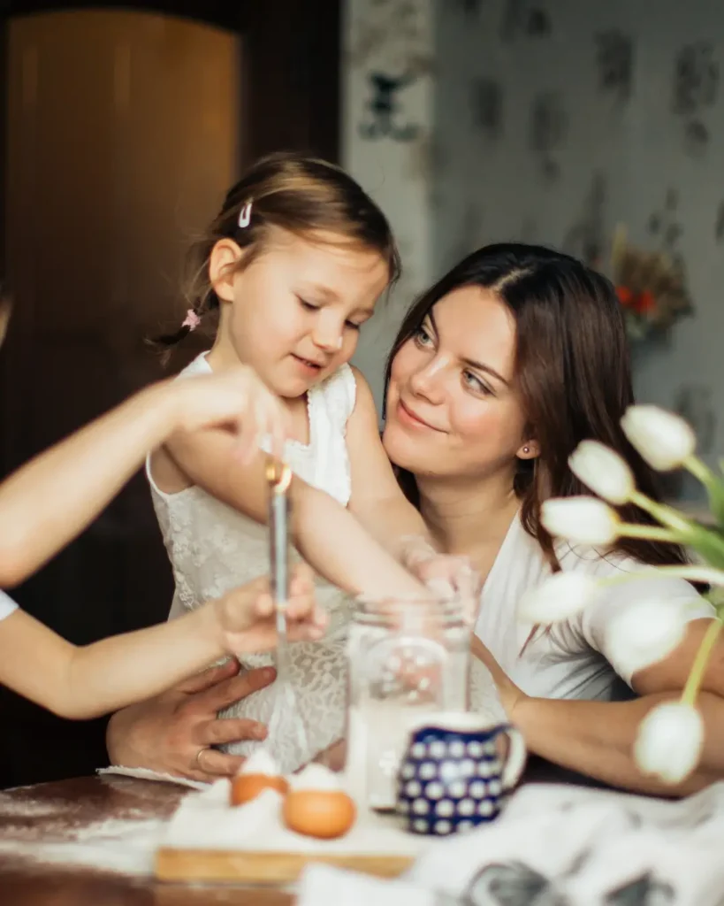 Woman Playing With Her Kids