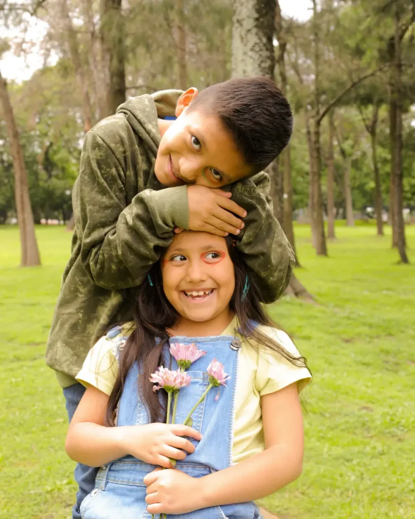 Children with Flowers