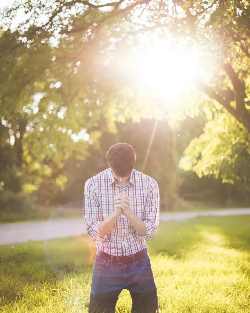 Christian Religious Man Praying