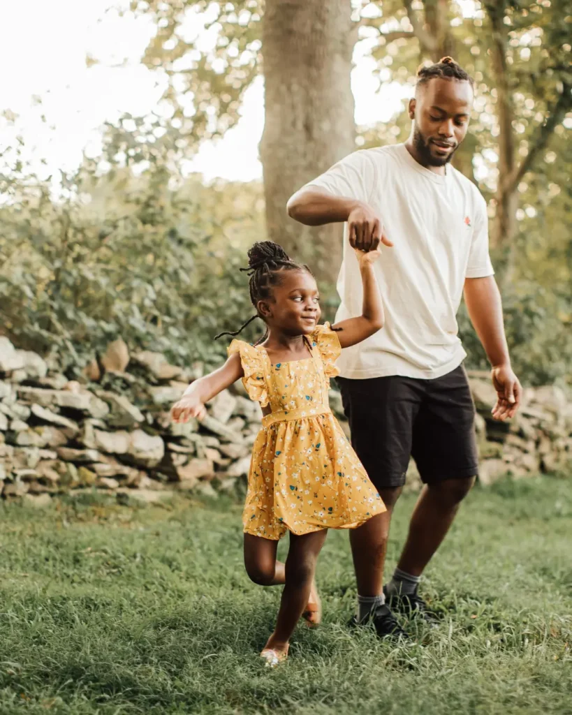 Father and Daughter Outdoors