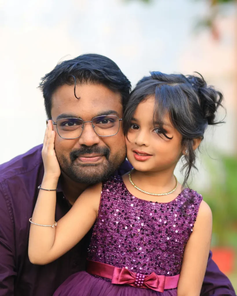 Father and Daughter in Stylish Outdoor Photoshoot