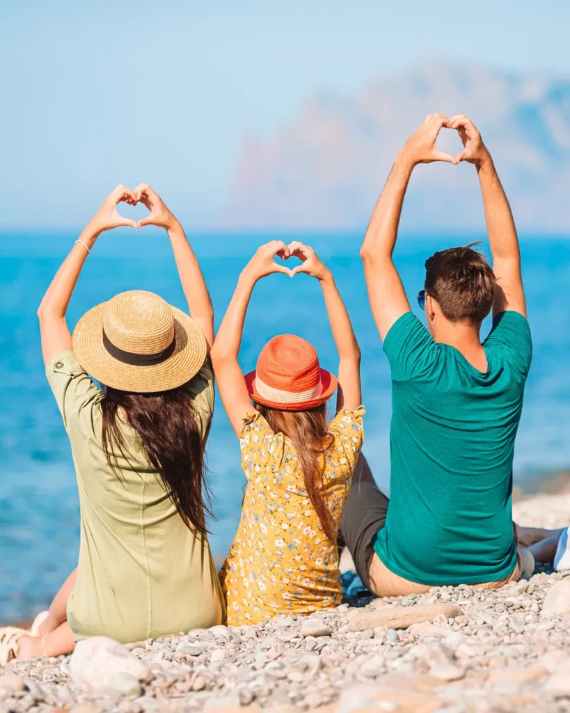 Young Family on Vacation