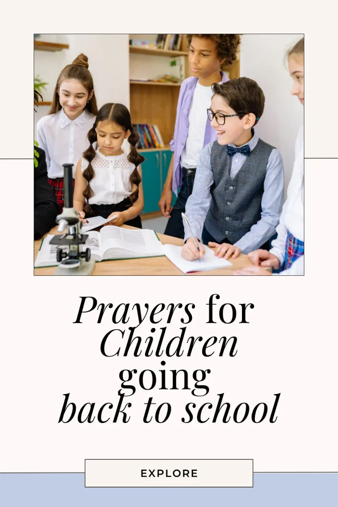 Prayers for Children going Back to School Pinterest