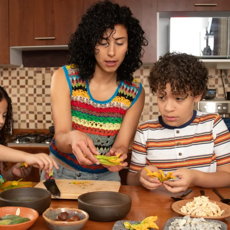 A Family Cooking Together