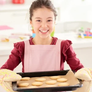 Happy Girl Baking Cookies